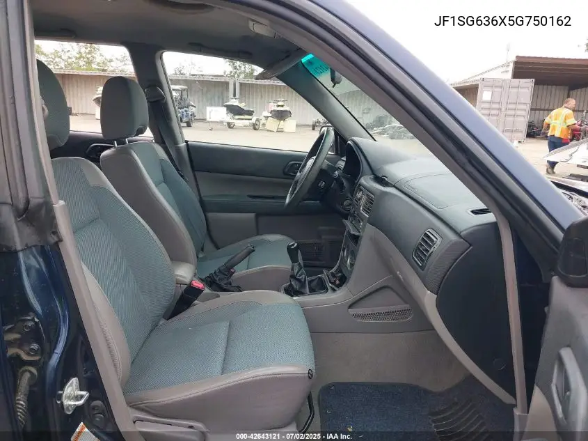 2005 Subaru Forester 2.5X VIN: JF1SG636X5G750162 Lot: 42643121