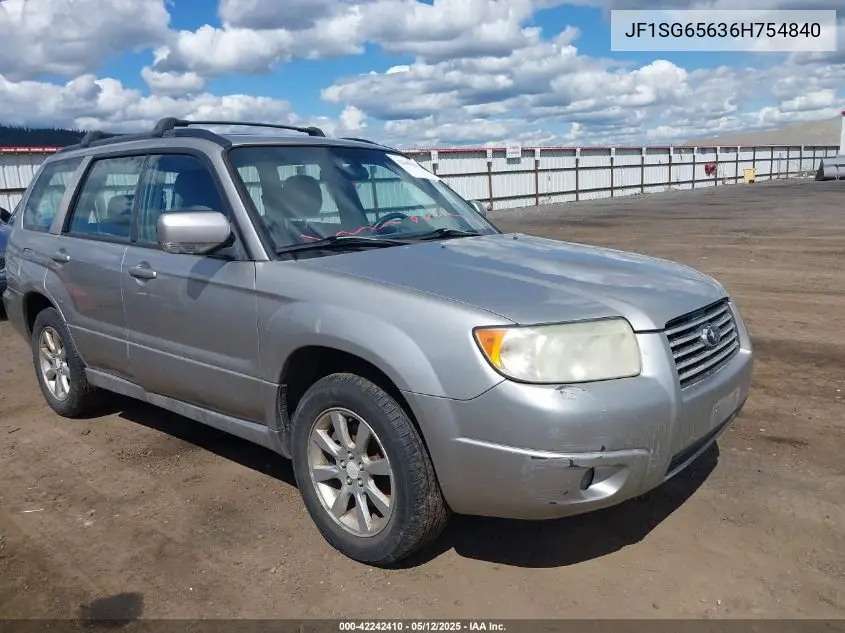 2006 Subaru Forester 2.5X VIN: JF1SG65636H754840 Lot: 42242410