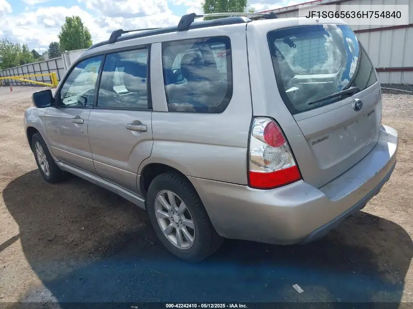 2006 Subaru Forester 2.5X VIN: JF1SG65636H754840 Lot: 42242410