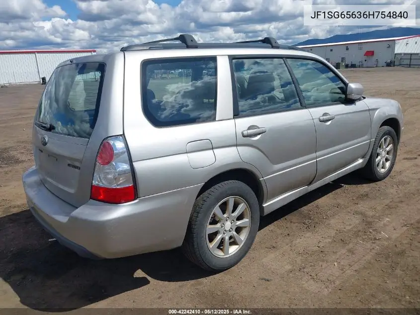 2006 Subaru Forester 2.5X VIN: JF1SG65636H754840 Lot: 42242410