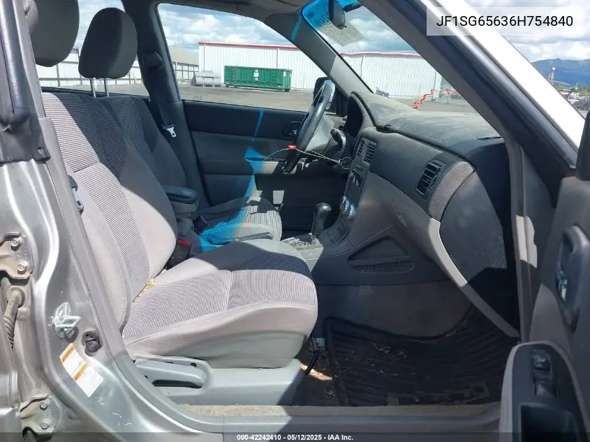 2006 Subaru Forester 2.5X VIN: JF1SG65636H754840 Lot: 42242410