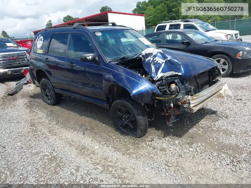 2006 Subaru Forester 2.5X VIN: JF1SG63656G750278 Lot: 42492019