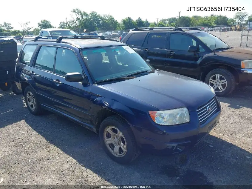 2006 Subaru Forester 2.5X VIN: JF1SG63656H735404 Lot: 42556570