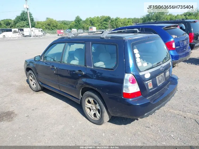 2006 Subaru Forester 2.5X VIN: JF1SG63656H735404 Lot: 42556570