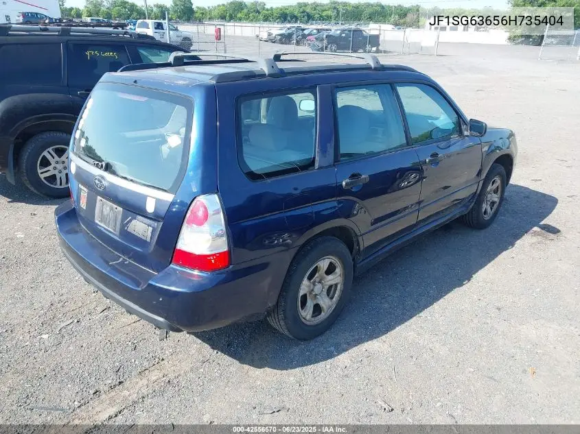 2006 Subaru Forester 2.5X VIN: JF1SG63656H735404 Lot: 42556570