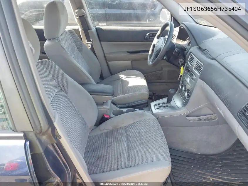 2006 Subaru Forester 2.5X VIN: JF1SG63656H735404 Lot: 42556570