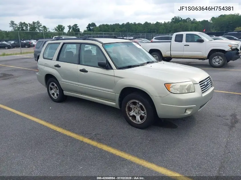 2006 Subaru Forester 2.5X VIN: JF1SG63646H754381 Lot: 42580994