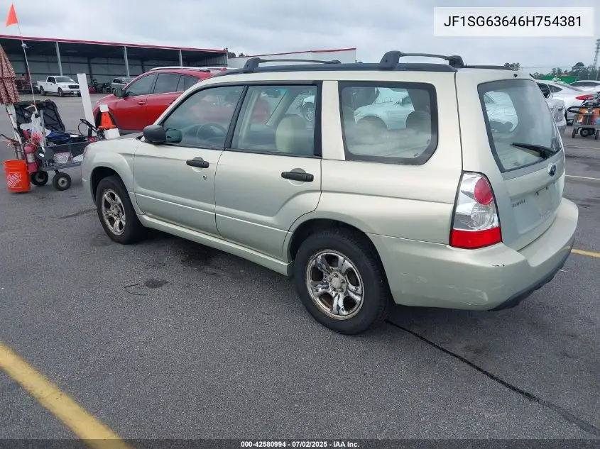 2006 Subaru Forester 2.5X VIN: JF1SG63646H754381 Lot: 42580994