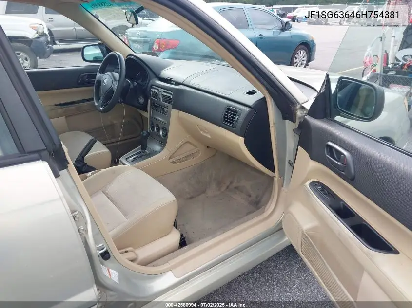 2006 Subaru Forester 2.5X VIN: JF1SG63646H754381 Lot: 42580994