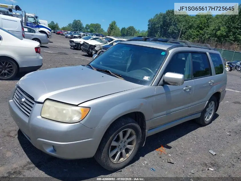 2007 Subaru Forester 2.5X VIN: JF1SG65617H725645 Lot: 42660092