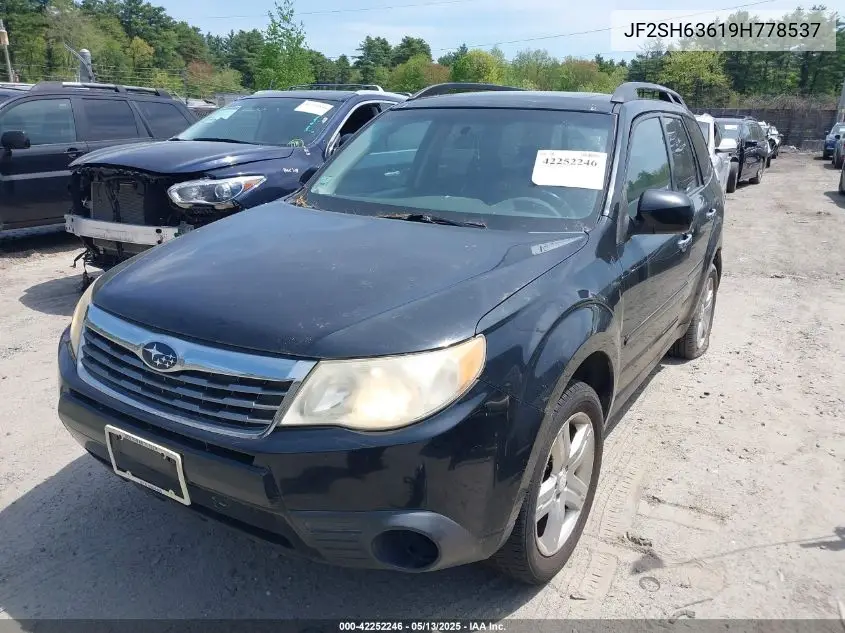 2009 Subaru Forester 2.5X VIN: JF2SH63619H778537 Lot: 42252246