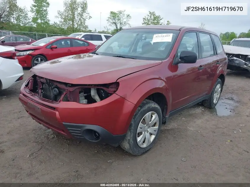2009 Subaru Forester 2.5X VIN: JF2SH61619H719670 Lot: 42252405