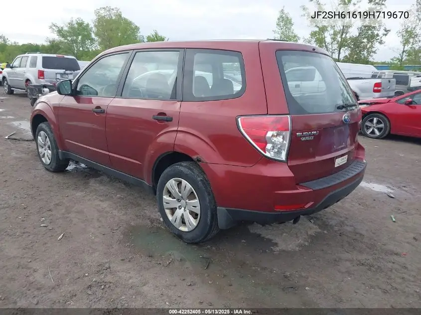 2009 Subaru Forester 2.5X VIN: JF2SH61619H719670 Lot: 42252405