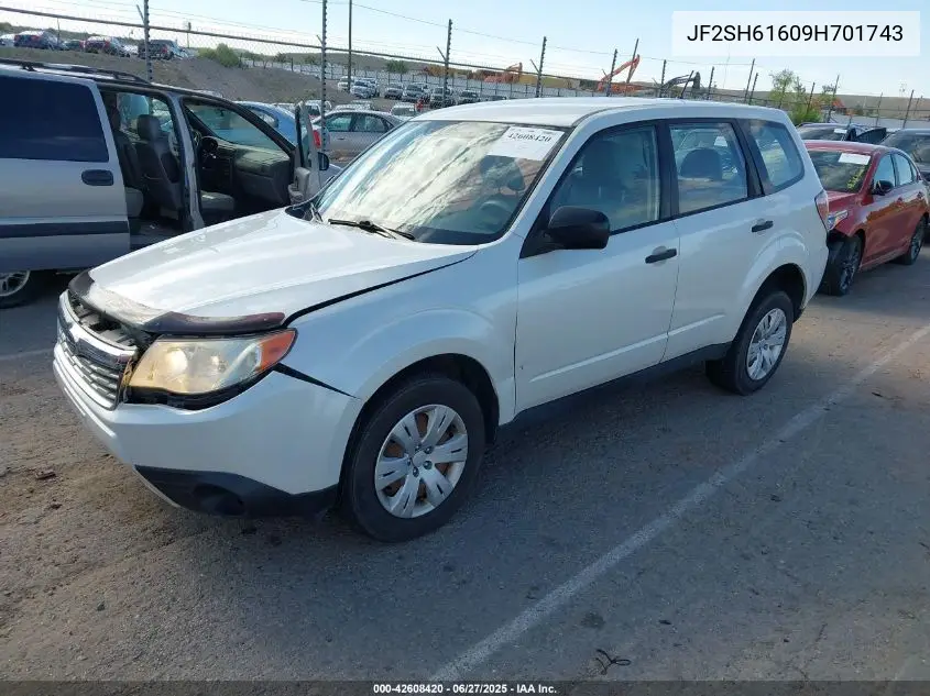 2009 Subaru Forester 2.5X VIN: JF2SH61609H701743 Lot: 42608420