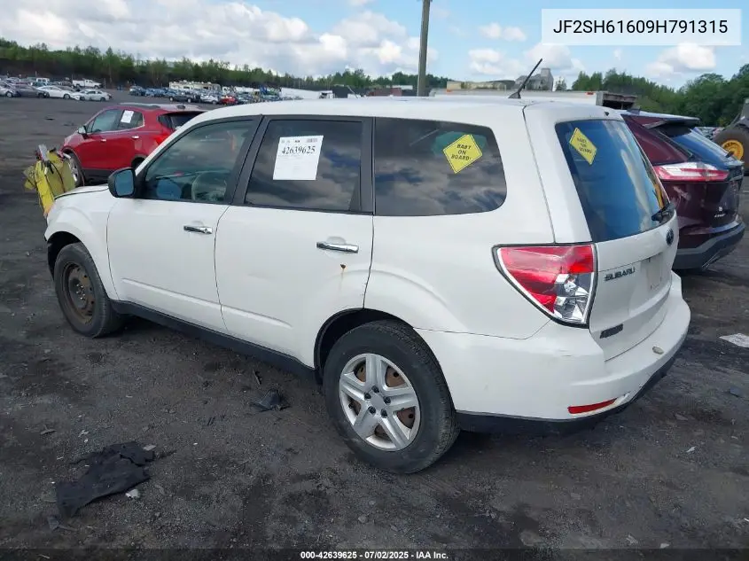 2009 Subaru Forester 2.5X VIN: JF2SH61609H791315 Lot: 42639625