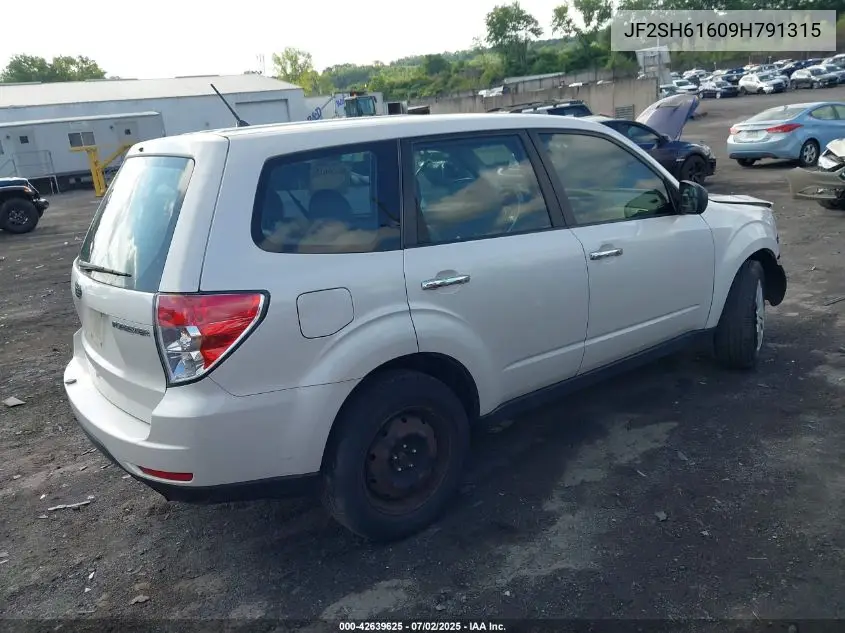 2009 Subaru Forester 2.5X VIN: JF2SH61609H791315 Lot: 42639625