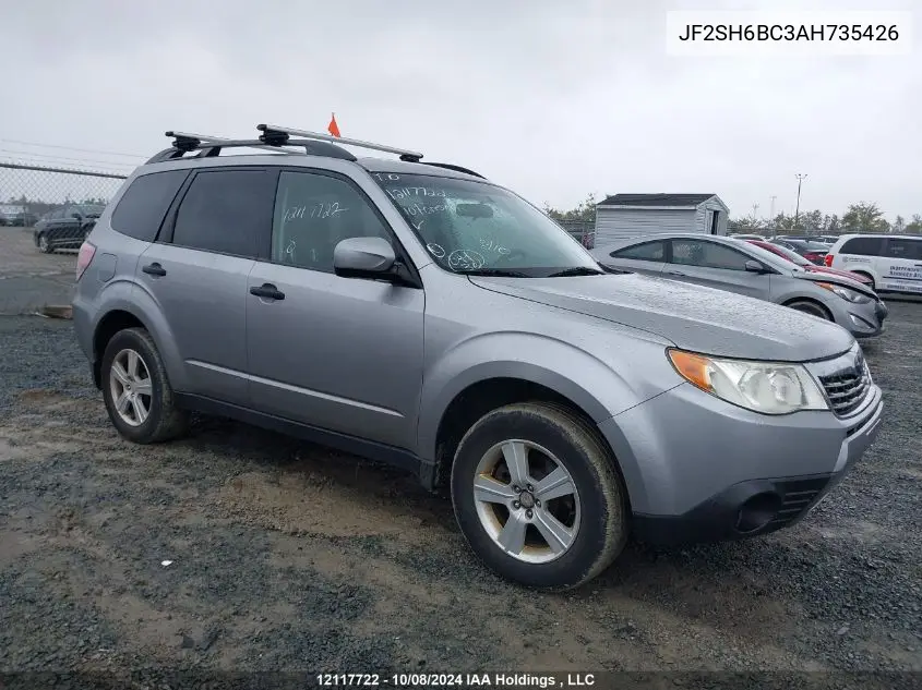2010 Subaru Forester Xs VIN: JF2SH6BC3AH735426 Lot: 12117722