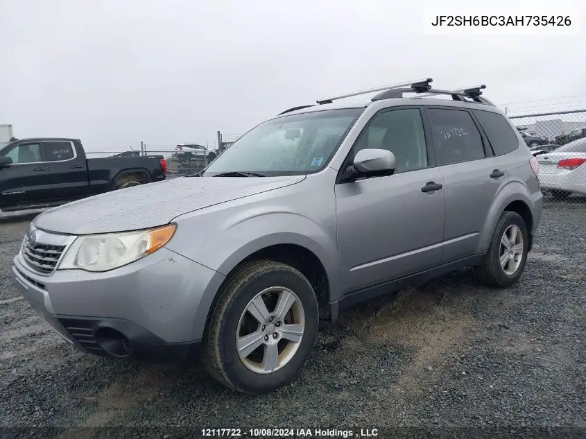 2010 Subaru Forester Xs VIN: JF2SH6BC3AH735426 Lot: 12117722
