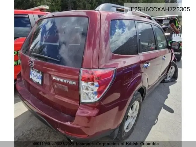 2010 Subaru Forester 2.5X Premium VIN: JF2SH6CCXAH723305 Lot: 40011090