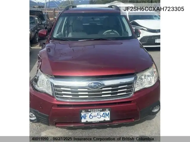2010 Subaru Forester 2.5X Premium VIN: JF2SH6CCXAH723305 Lot: 40011090