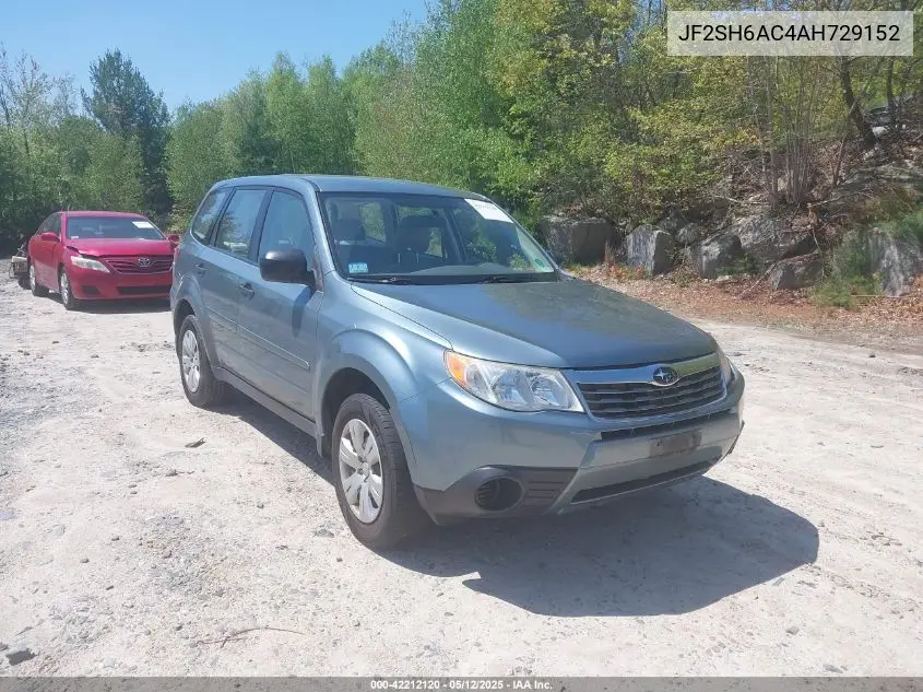 2010 Subaru Forester 2.5X VIN: JF2SH6AC4AH729152 Lot: 42212120