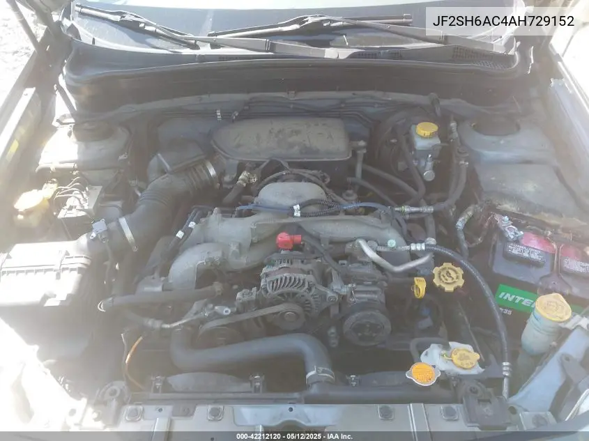 2010 Subaru Forester 2.5X VIN: JF2SH6AC4AH729152 Lot: 42212120