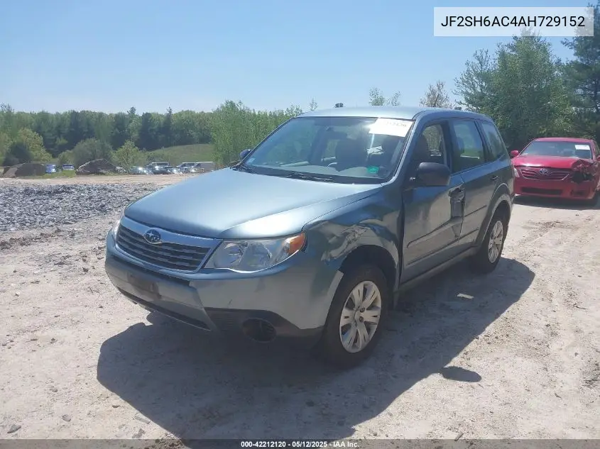 2010 Subaru Forester 2.5X VIN: JF2SH6AC4AH729152 Lot: 42212120
