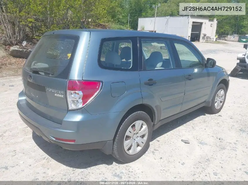 2010 Subaru Forester 2.5X VIN: JF2SH6AC4AH729152 Lot: 42212120