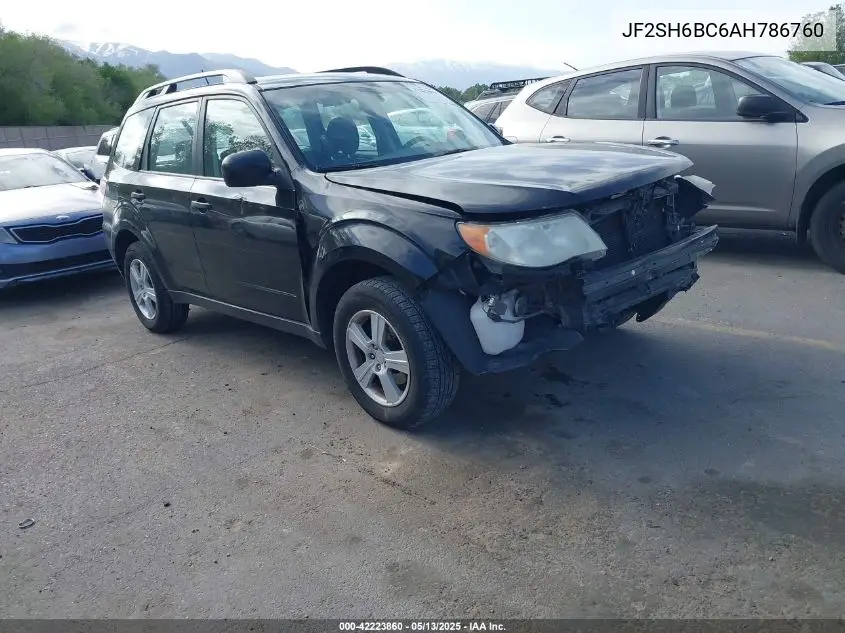2010 Subaru Forester 2.5X VIN: JF2SH6BC6AH786760 Lot: 42223860