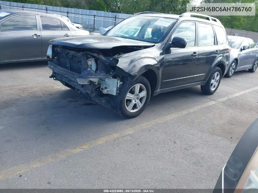 2010 Subaru Forester 2.5X VIN: JF2SH6BC6AH786760 Lot: 42223860