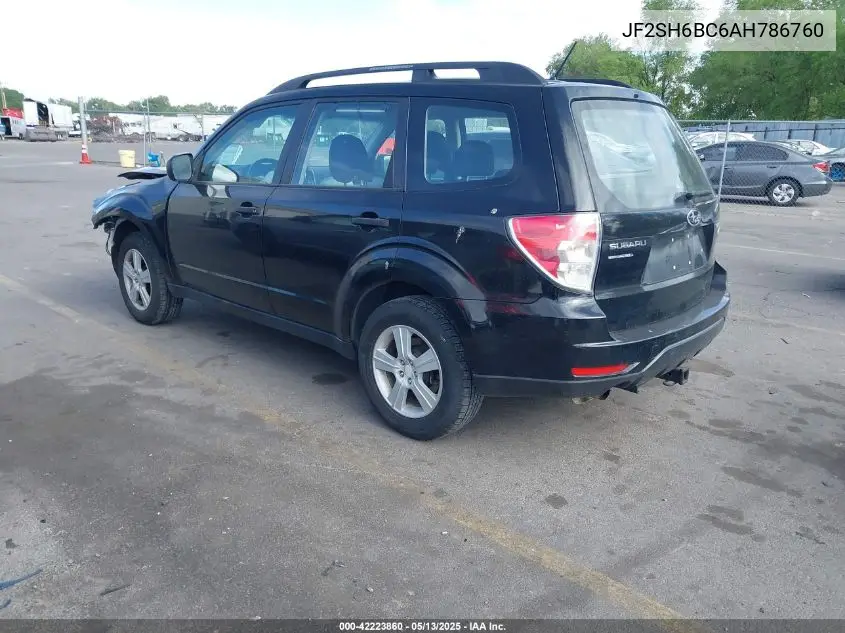 2010 Subaru Forester 2.5X VIN: JF2SH6BC6AH786760 Lot: 42223860