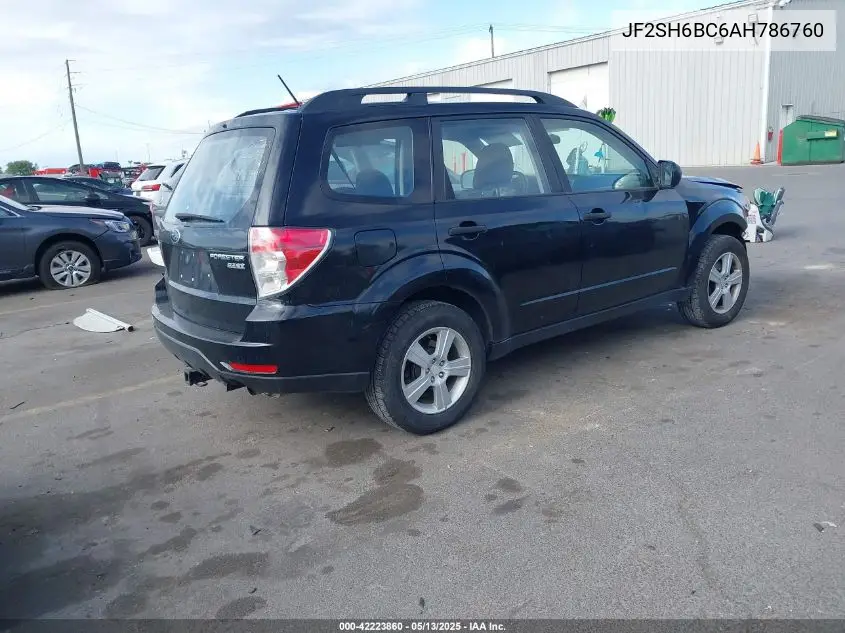 2010 Subaru Forester 2.5X VIN: JF2SH6BC6AH786760 Lot: 42223860