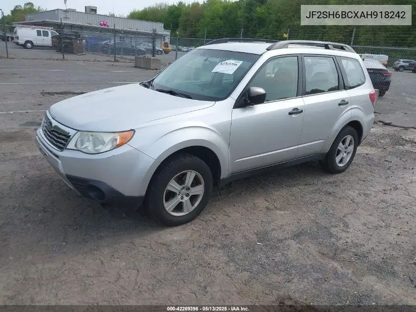 2010 Subaru Forester 2.5X VIN: JF2SH6BCXAH918242 Lot: 42269398