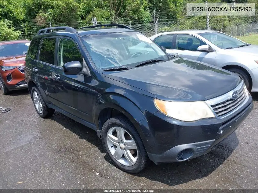 2010 Subaru Forester 2.5X Premium VIN: JF2SH6CCXAH755493 Lot: 42634247