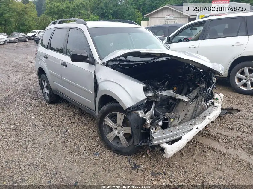 2011 Subaru Forester 2.5X VIN: JF2SHABC3BH768737 Lot: 42621781