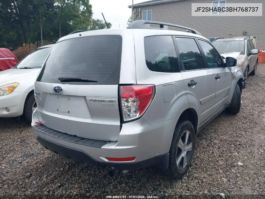 2011 Subaru Forester 2.5X VIN: JF2SHABC3BH768737 Lot: 42621781