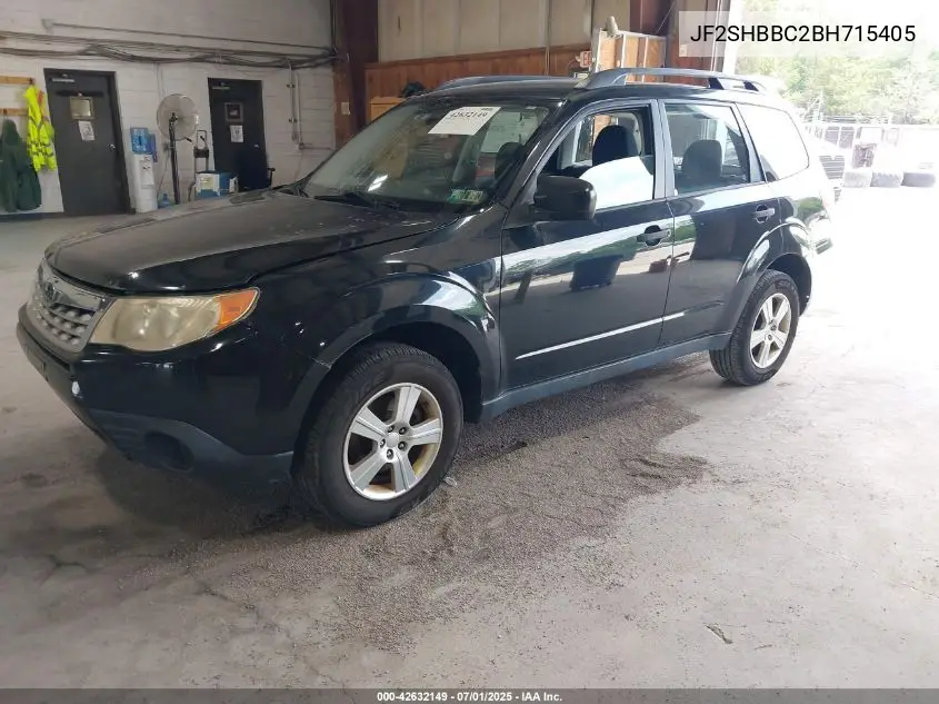 2011 Subaru Forester 2.5X VIN: JF2SHBBC2BH715405 Lot: 42632149