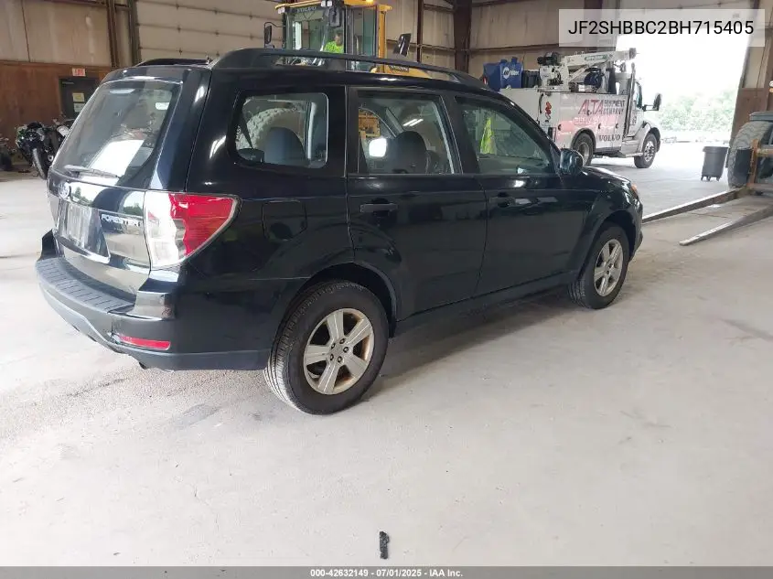 2011 Subaru Forester 2.5X VIN: JF2SHBBC2BH715405 Lot: 42632149
