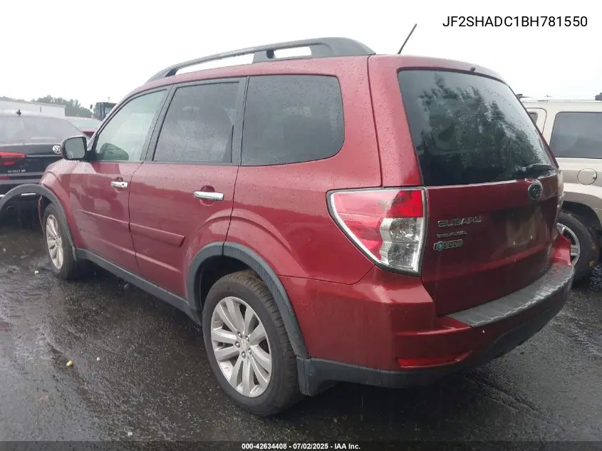 2011 Subaru Forester 2.5X Premium VIN: JF2SHADC1BH781550 Lot: 42634408