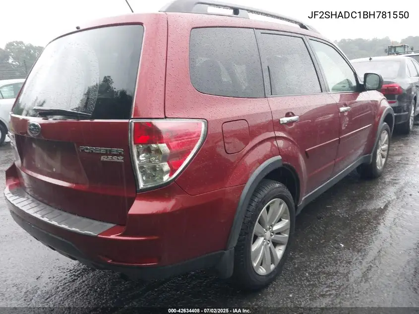 2011 Subaru Forester 2.5X Premium VIN: JF2SHADC1BH781550 Lot: 42634408
