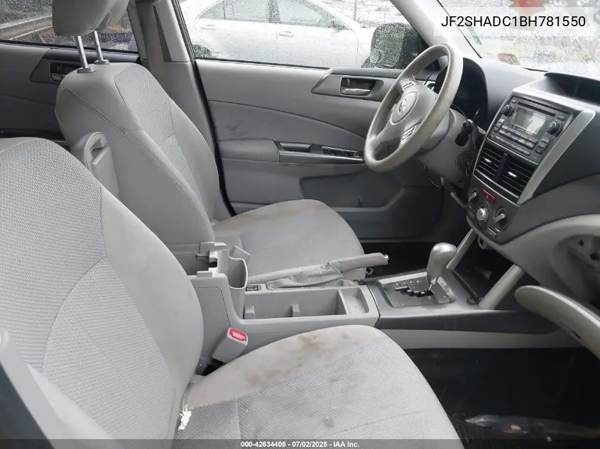 2011 Subaru Forester 2.5X Premium VIN: JF2SHADC1BH781550 Lot: 42634408