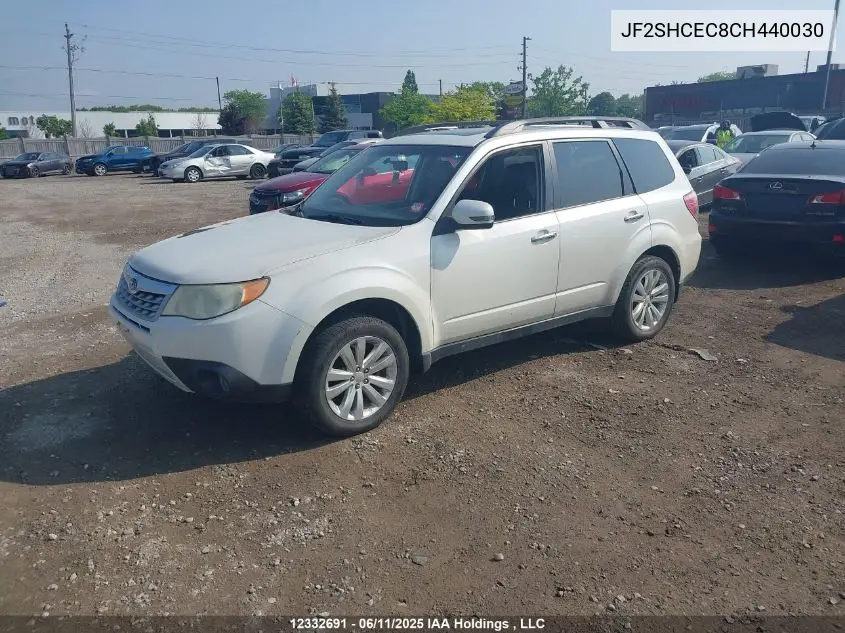 2012 Subaru Forester 2.5X Limited Package VIN: JF2SHCEC8CH440030 Lot: 12332691