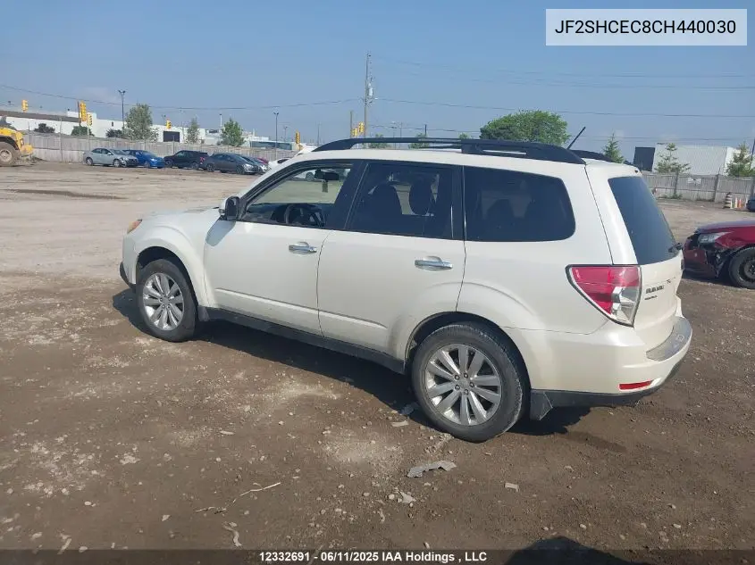 2012 Subaru Forester 2.5X Limited Package VIN: JF2SHCEC8CH440030 Lot: 12332691
