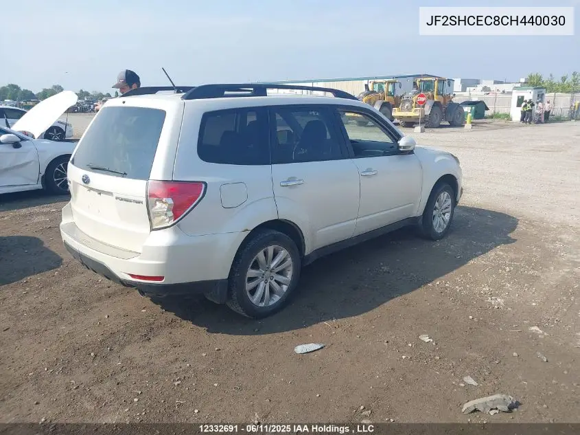 2012 Subaru Forester 2.5X Limited Package VIN: JF2SHCEC8CH440030 Lot: 12332691