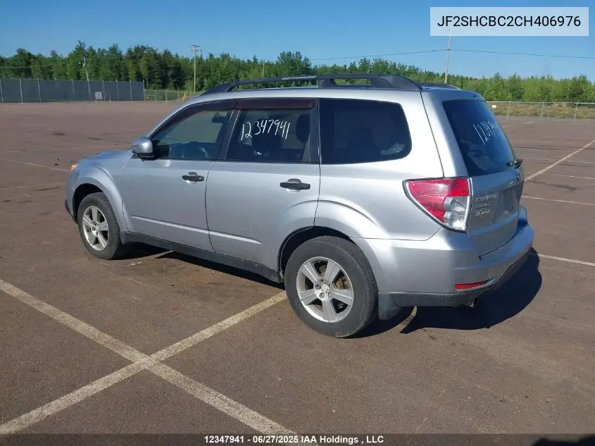 2012 Subaru Forester VIN: JF2SHCBC2CH406976 Lot: 12347941