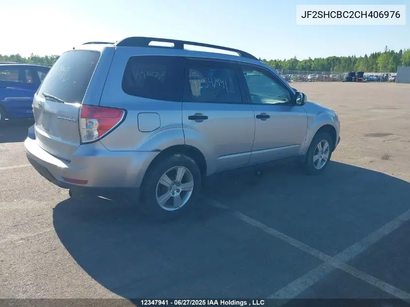 2012 Subaru Forester VIN: JF2SHCBC2CH406976 Lot: 12347941