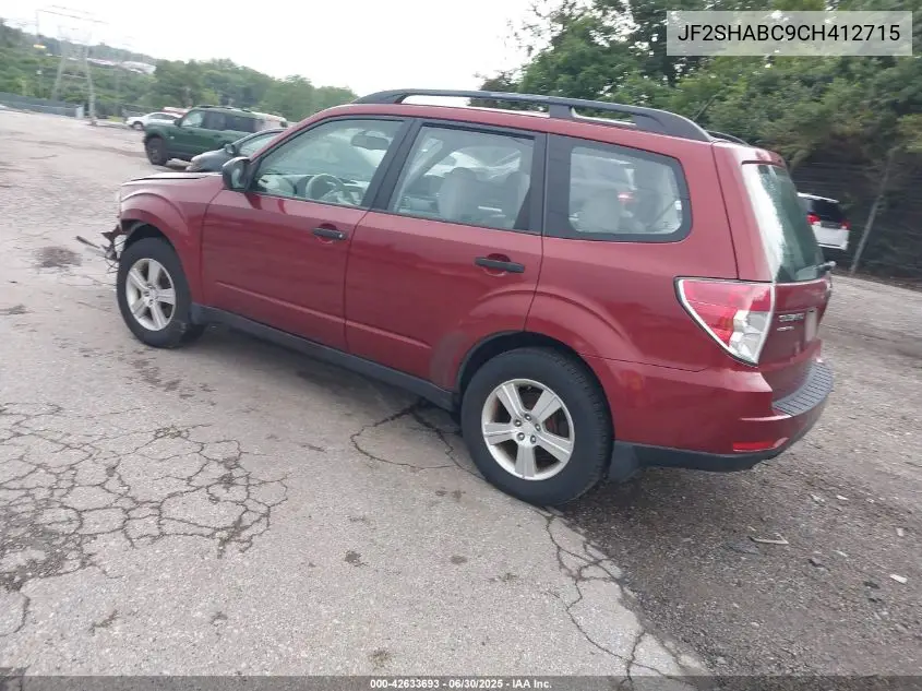 jf2shabc9ch412715 JF2SHABC9CH412715 2012 Subaru Forester 2.5X