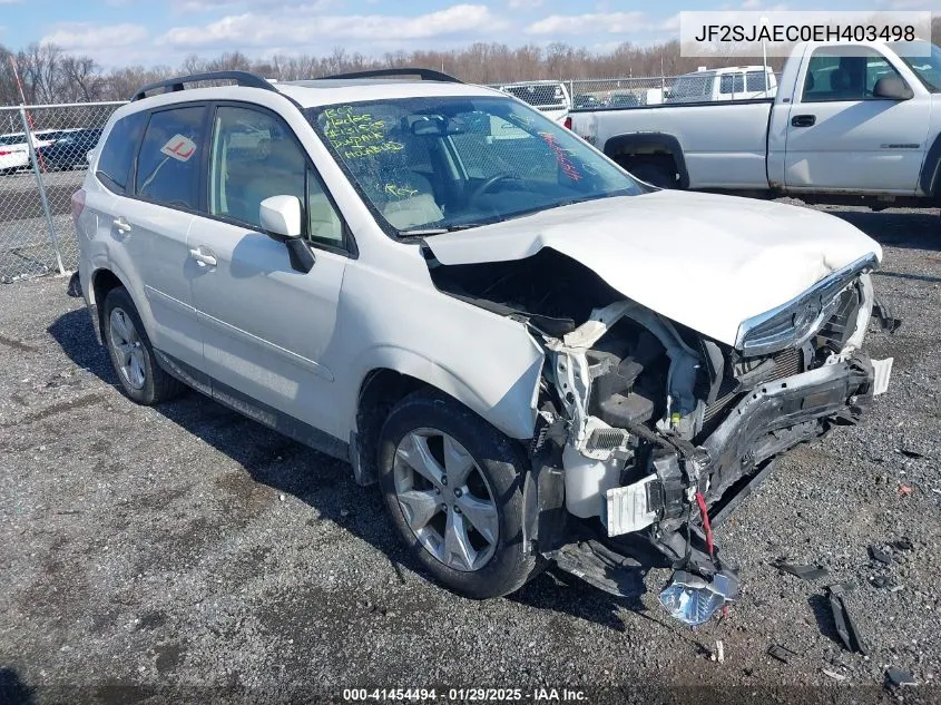 2014 Subaru Forester 2.5I Premium VIN: JF2SJAEC0EH403498 Lot: 41454494