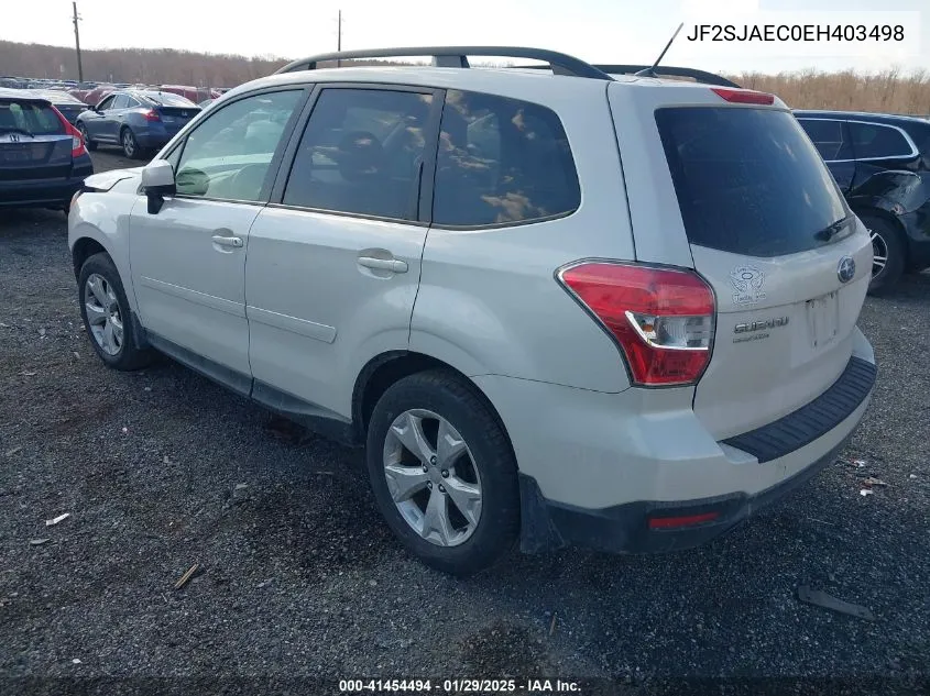 2014 Subaru Forester 2.5I Premium VIN: JF2SJAEC0EH403498 Lot: 41454494