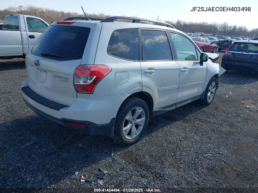 2014 Subaru Forester 2.5I Premium VIN: JF2SJAEC0EH403498 Lot: 41454494